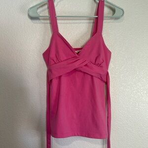 Derek Heart pink tie-back tank top